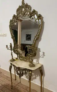 اینه شمعدان کنسول،ساعت،تلفن برنز اصل