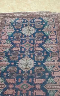 فرش کار کرده طبیعی  قدیمی