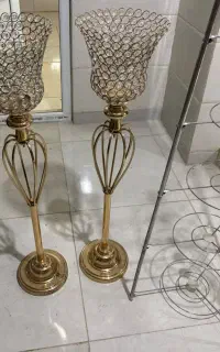 استند قابلمه ۵ ردیفه و جا شمعی پایه دار بلند