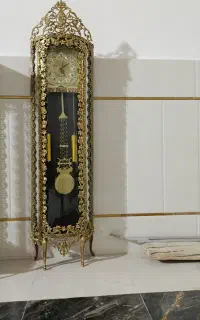 ساعت ایستاده برنجی اصل