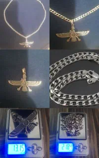 زنجیر ایتالیایی و پلاک فروهر