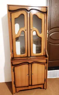 کمد ویترین چوبی