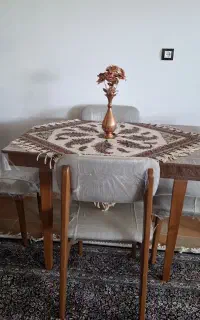 میز و صندلی ناهارخوری مدل کاپر ۴ نفره