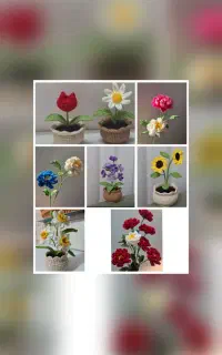 گلهای بافتنی فانتزی