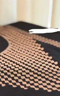 گلدوزی لباس محرمی با نخ، کاموا