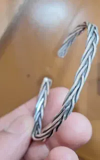 دسبند نقره بنگل شش بافت