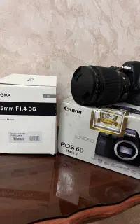 دوربین کنون canon 6d mark ii لنز85سیگما f1/4ولنز50