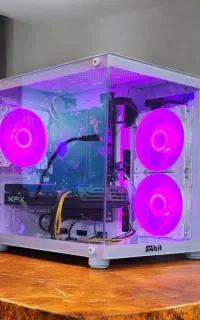 کیس گیمینگ آکواریومی/SSD 512/گرافیک 8/رم D4/نو