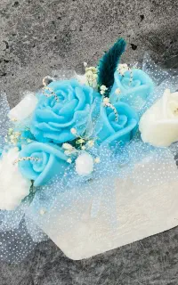 باکس گل شمع هدیه ماندگار