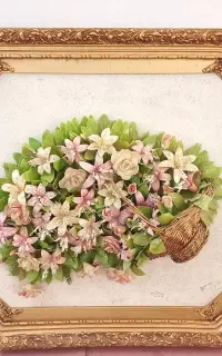 تابلو گل چینی برجسته