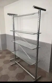 قفسه و رگال استیل وشیشه