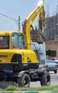 مینی بیل هیوندا لاستیکی r55 دکل متحرک فروشی