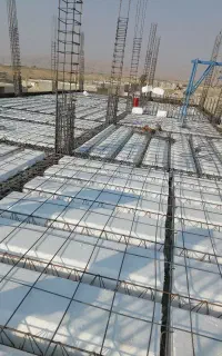 قالبندوآلموتوربند. سقف ستون. فنداسیون دیوار برشی