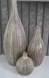 گلدان پلی استر مدل سالونگ ۳ عددی