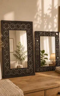 قاب آیینه چوبی سنتی