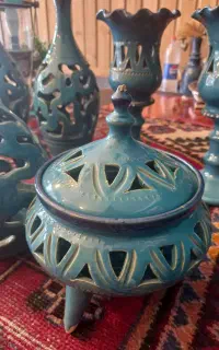 سفالی دکوری فیروزه ای