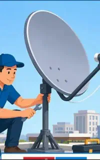 نصب و تتظیم آنتن و گیرنده و براکت در اردبیل سرعین