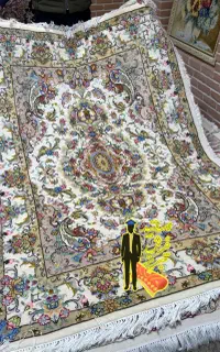 ۴۰٪زیرقیمت،فرش قالیچه ۳متری مرینوس خطیبی آذرشهر