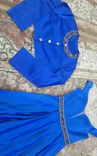 لباس مجلسی ساتن شیک با کت