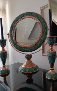 آینه شمعدان مسی نو نو