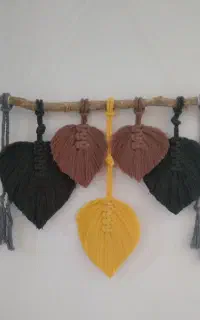 آویز برگ‌مکرومه نو