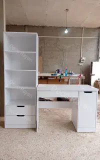 ست میز تحریر/ کتابخانه کشودار / مدل آرسین