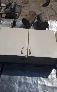 4متر کابینت دیواری ورق ضخیم رنگ کرم روشن۵ تیکه