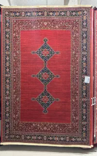 فرش قرمز/ فرش ابریشم گونه/ فرش لاکی