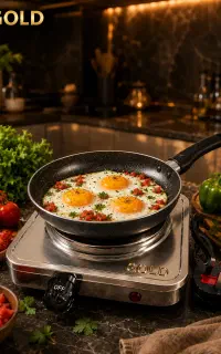 اجاق گاز برقی(المنت)مارک گولداستیل و سانی مشکیسفید