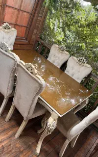 میز ناهارخوری ۶ نفره و میز عسلی
