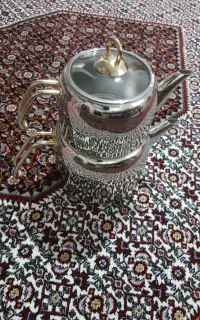 کتری وقوری استیل اصل ترک وارداتی کاملا نو۳عدد