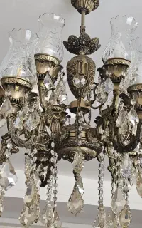 لوستر برنزی کلاسیک شش شاخه