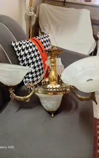 لوستر سه شاخه طرح برنجی