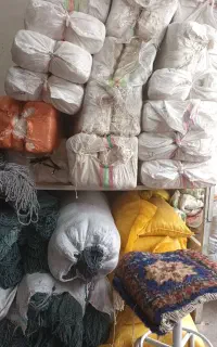 بیلوخ وارقاش(خامه فرش) فرش هریس