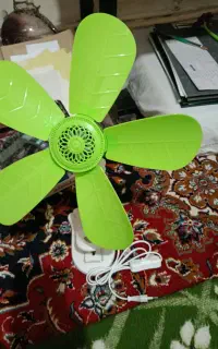 پنکه برقی ۵پر سبز رنگ