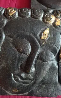 تابلو چوبی طرح بودا