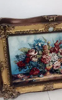 تابلو فرش ماشینی طرح گل