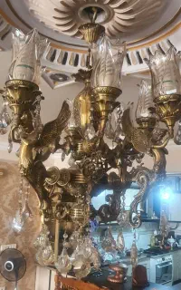 لوستر برنجی طرح فرشته