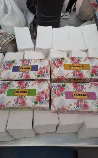 دستمال کاغذی جعبه ای/۲۰۰ برگ و ۳۰۰ برگ/درب کارخانه
