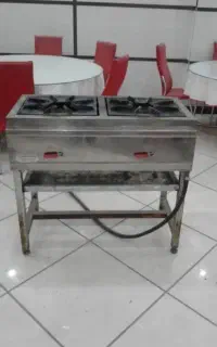 اجاق گاز صنعتی دو شعله استیل در حد نو