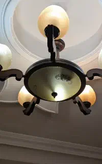 لوستر چوبی ۵ شعله