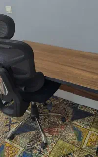 میز اداری/کار با پایه فلزی و رویه چوبی