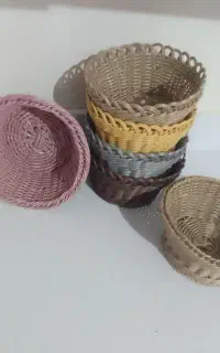 سبد دستبافت پلاستیکی