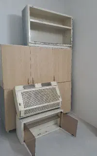 یک دست کابینت فلزی درب MDF قیمت مناسب