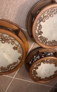 سه لوستر چوبی با کیفیت