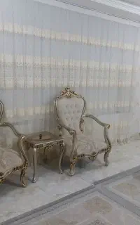 پرده طرح دار توری