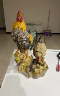 مجسمه خروس و مرغ بچه ها رنگش اصلا نمیره