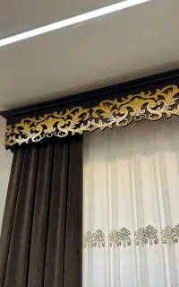 پرده برای پذیرایی،کتیبه طلاکوب،پارچه ترک