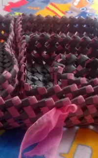 سبد حصیری پنج تیکه