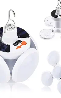 لامپ خورشیدی ۵ پر و لامپ خورشیدی USB مدل CK8012